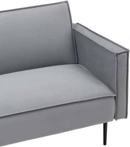 Диван прямой Stool Group Кассель велюр серый УТ000035882