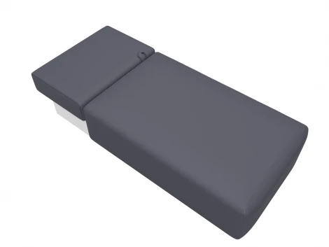 Модуль канапе Лига-060 НПБ (ЛДСП,Брус,Фанера/Пластик/Экокожа/Серый) Лига Диванов 130079