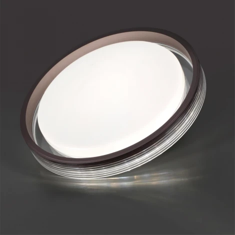 Настенно-потолочный светильник Sonex 7698/DL Meden пластик/кофе/прозрачный LED 48Вт 3000-6000K пульт ДУ (220V, круглые, IP43)