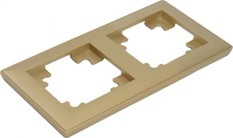 Рамка на 2 поста (золото) Stekker Катрин 49607