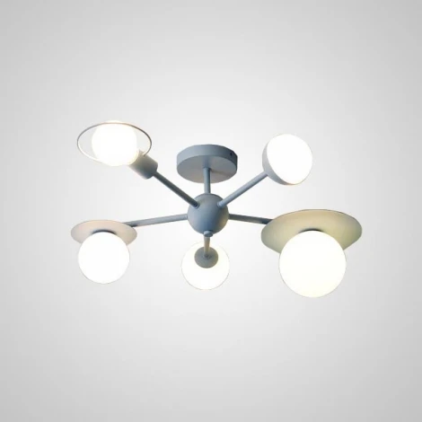 Потолочная люстра на штанге Hendy Blue ImperiumLoft Hendy01 (194955-23) (220V, шарики)