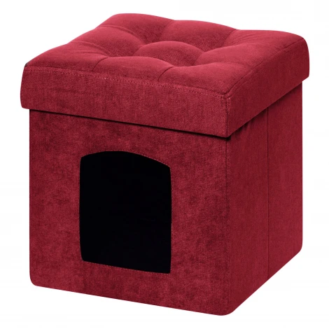Пуфик Dreambag складной Для Животных Бордовый Велюр 13641