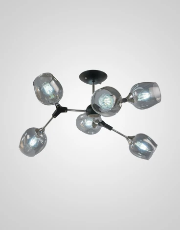Потолочная люстра на штанге SL1N SL5328-6 BK+CR 000056966 Мелодия Света
