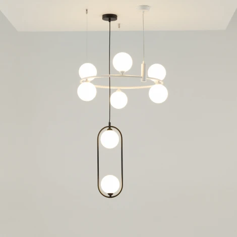 Подвесной светильник Maytoni Ring MOD013PL-02B (220V, на проводе, шарики)