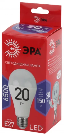 Лампочка светодиодная E27 20W ЭРА LED A65-20W-865-E27 R
