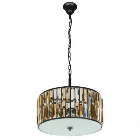 Подвесная люстра iLamp Royal 10390-5P BK (220V, хрусталь, на цепи, круглые)