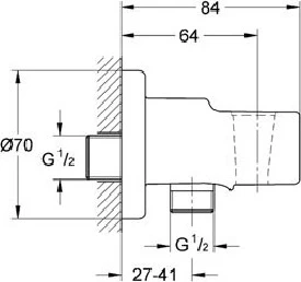 Гигиенический душ Grohe BauCurve 123072 комплект