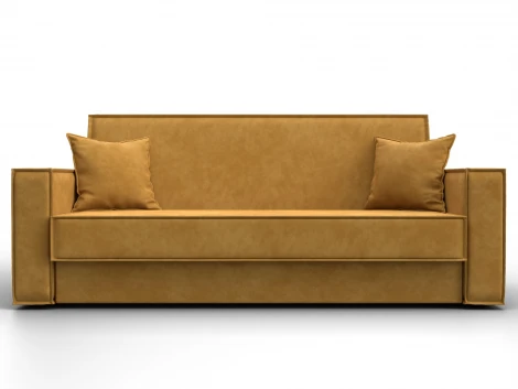 Диван-книжка Куба (ДСП,ЛДСП/Пластик/Велюр/Желтый) Лига Диванов 127444