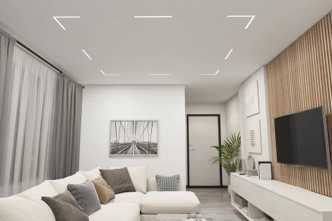 Трековый светильник Denkirs Smart DK8004-WH (LED, 220V, пульт управления, управление смартфоном, голосовое управление, умный дом - Алиса)