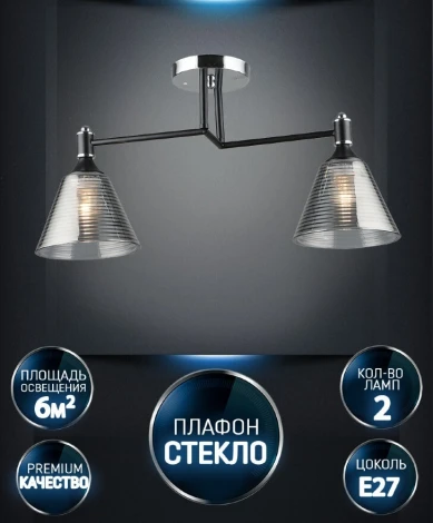 Потолочная люстра Wedo Light Anneta WD3619/2C-BK-CR-SMK