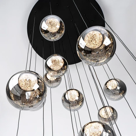 Подвесной светильник светодиодный с пультом с регулировкой цветовой температуры Modelux ML.2338.25 BK-CR