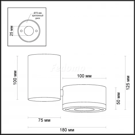 Накладной точечный светильник Odeon Light Tunasio 3588/1C