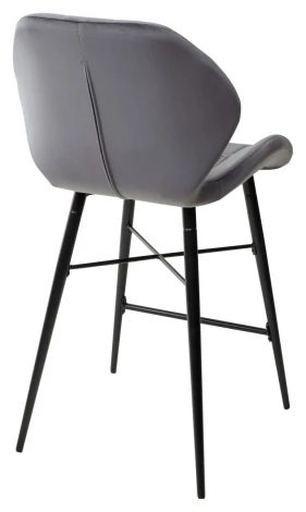 Полубарный стул M-City MARCEL BLUVEL-14 GREY (H=65cm), велюр