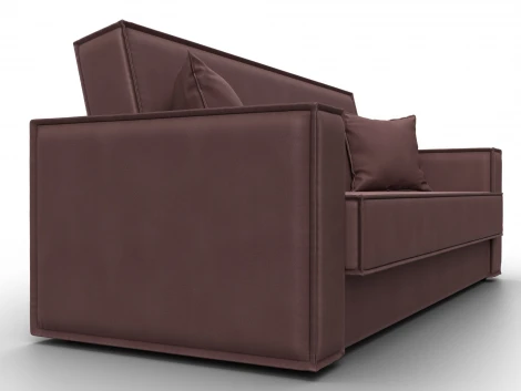 Диван-книжка Куба (ДСП,ЛДСП/Пластик/Замша/Бордовый) Лига Диванов 127459