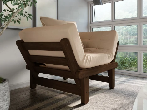 Кресло Arsko Сламбер орех бежевый велюр