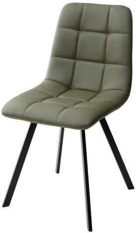 Стул CHILLI SQUARE HK017-22 серо-эвкалиптовый, PU / черный каркас М-City