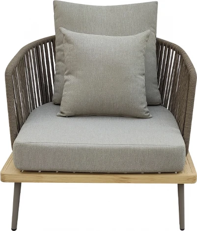 Кресло "BAYLEY" уличное серое 82*84*75см Garda Decor арт.129KN-03041