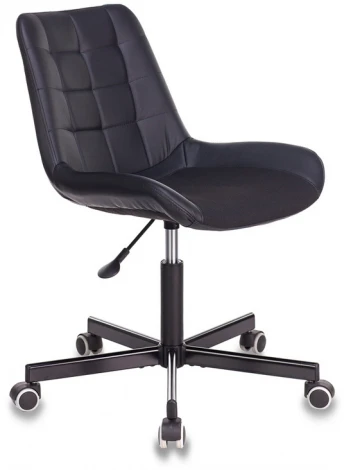 Кресло Бюрократ CH-350M черный текстиль/эко.кожа крестовина металл