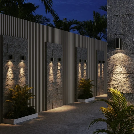 Архитектурная подсветка ST-Luce Tubo SL9007.701.02 серый/белый GX53 2*9W (220V, круглые, IP65)