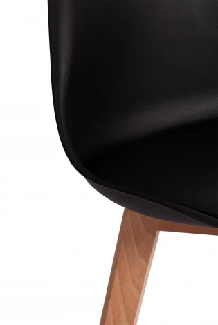 Стул барный TULIP BAR (mod. C1014H-1) (Пластик,Дерево /Черный)