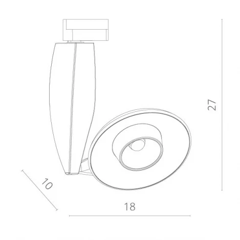 Трековый светильник Arte Lamp Nota A4235PL-1WH (LED, 220V, круглые)