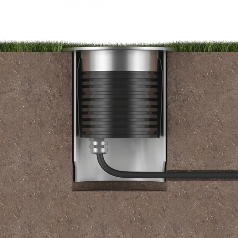 Встраиваемый светильник светодиодный уличный DL-AL-0473-7-SL-NW IP67 (220V, круглые)