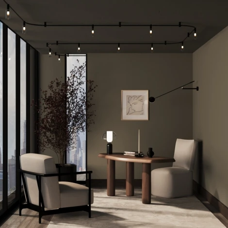 Трековый светильник магнитный 3W 48V Maytoni Magnum TR207-1-3W3K-B (LED, круглые)