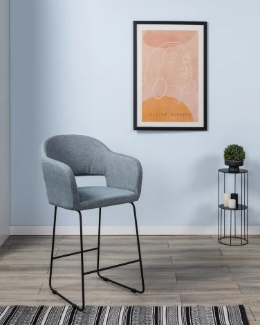 Стул полубар R-Home Oscar Грей/Линк