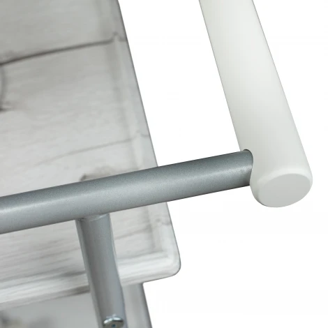 Стол сервировочный Оди металлик/белый/дуб дымчатый Mebelik 008847