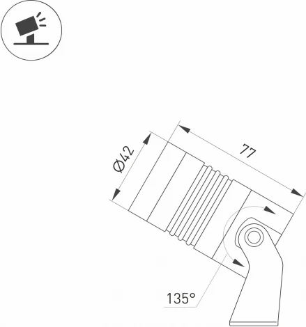 Светильник ALT-RAY-R42-5W Day4000 (RAL 6010, 25 deg, 230V) (Arlight, IP67 Металл) 042660