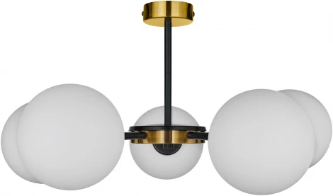 Потолочная люстра на штанге 33 Идеи CHN800S.05.17BL.PA-S01WH (220V, шарики)