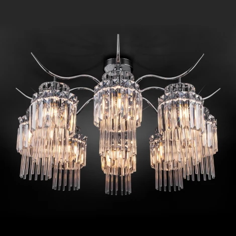 Потолочная люстра Eurosvet Sevilia 10119/8 хром/прозрачный хрусталь Strotskis