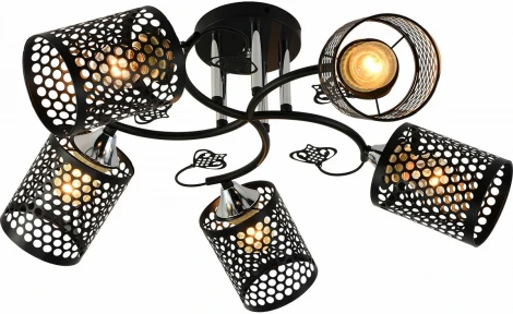 Потолочная люстра на штанге Reluce 11320-0.3-05 BK+CR (220V)