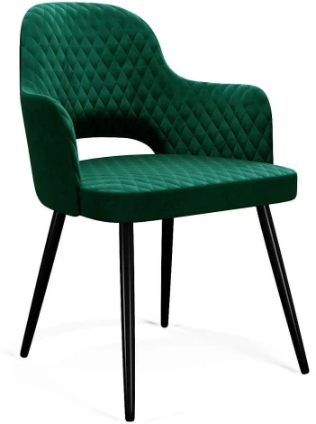 Стул DikLine 251 микровелюр К13 изумруд, ножки черные 00-00054106