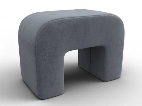 Пуф 008 (ДСП,Брус,Фанера,Велюр/Серый) Лига Диванов 132385