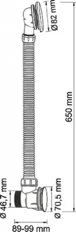 Слив-перелив Wasserkraft A074 хром