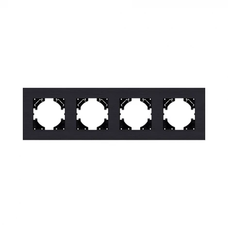 Рамка 4-постовая черный Kollinger Reflex AL RA4BK