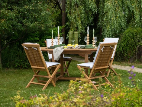 Комплект складных стульев Nairobi ОГОГО Обстановочка! 966309 (Массив,Дерево/Бежевый)