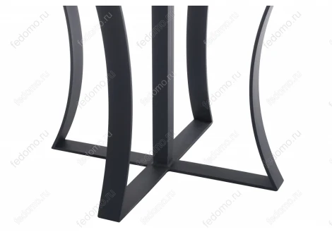 Стеклянный стол Woodville Нейтон белый мрамор / графит 462090