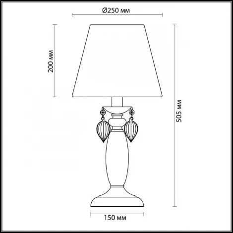 Интерьерная настольная лампа Odeon Light Persia 3925/1T