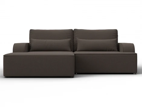 Диван угловой Лига-120 угол левый (ДСП,Брус,Фанера,ЛДС,Рогожка/Коричневый) Лига Диванов 137284L