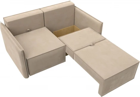 Диван прямой Либерти мини (Бежевый/Велюр) Лига Диванов арт.121894