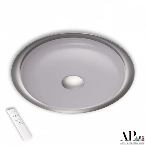 Потолочный светильник светодиодный с ПДУ APL LED Turin 3306.B221-450 Silver