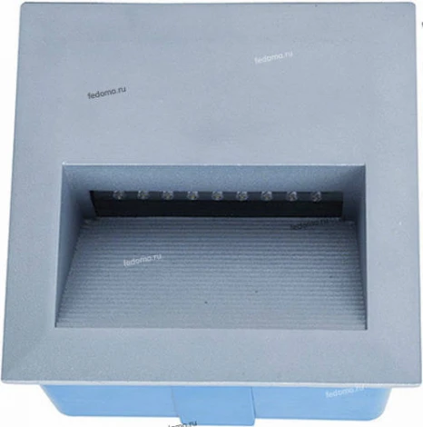 Светильник встраиваемый в стену уличный светодиодный Horoz Kalsit, 1 лампа, серый с синим