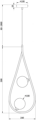 Подвесная люстра Freya Perlina FR4005PL-02B (220V, на тросе, шарики)