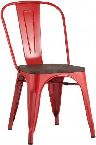 Стул Stool Group TOLIX WOOD красный глянцевый УТ000001188