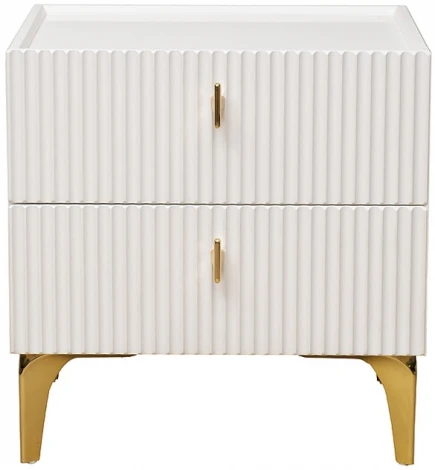 Тумба прикроватная Garda Decor GD-00003 (Золото/Белый)