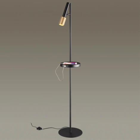 Торшер со столиком с usb-портом Odeon Light Mehari 4240/1F (220V, выключатель)