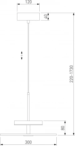 Подвесной светильник латунь Eurosvet Thasos 40342 LED (220V, на проводе, круглые)