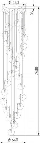 Потолочная люстра каскадная TK Lighting Aurora 10258 (220V)